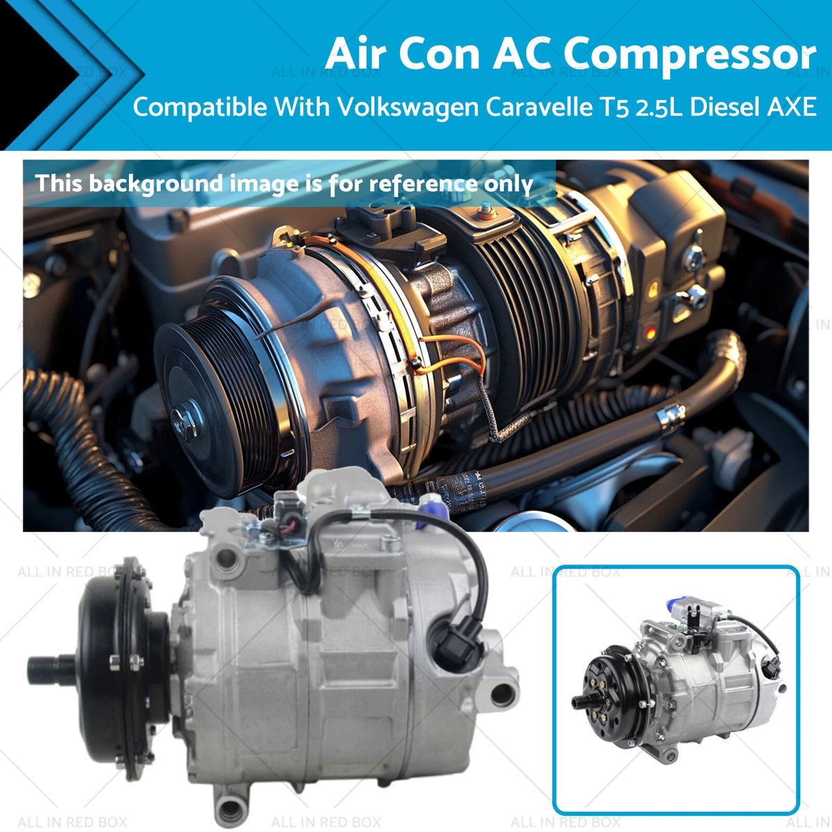 AC Compressor for Volkswagen Caravelle T5 (2003–2015) 2.5L Diesel AXE