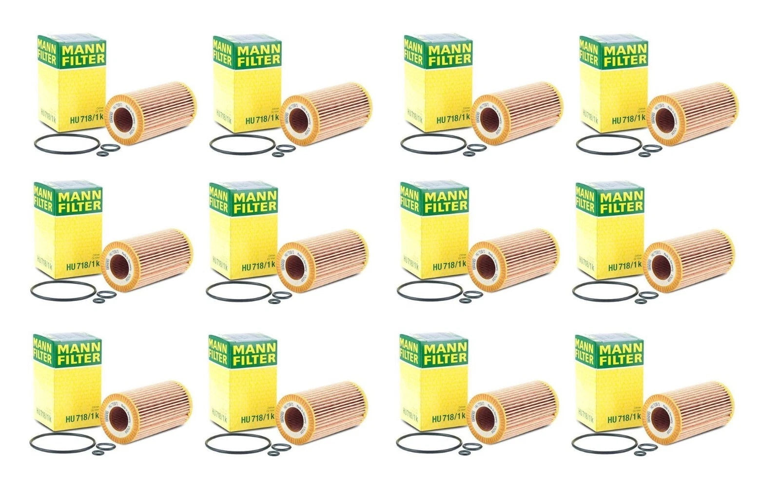 Set of 12 Engine Oil Filters for Dodge Freightliner Sprinter 2500 3500 (2002–2018)