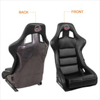NRG FRP-302BK-V Fixed Back Bucket Seat for Universal Fit (Large Size)