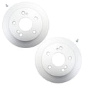 Set of 2 Rear Hella Pagid Steel Solid Disc Brake Rotors for Mercedes W124 W201 (1985–1996)