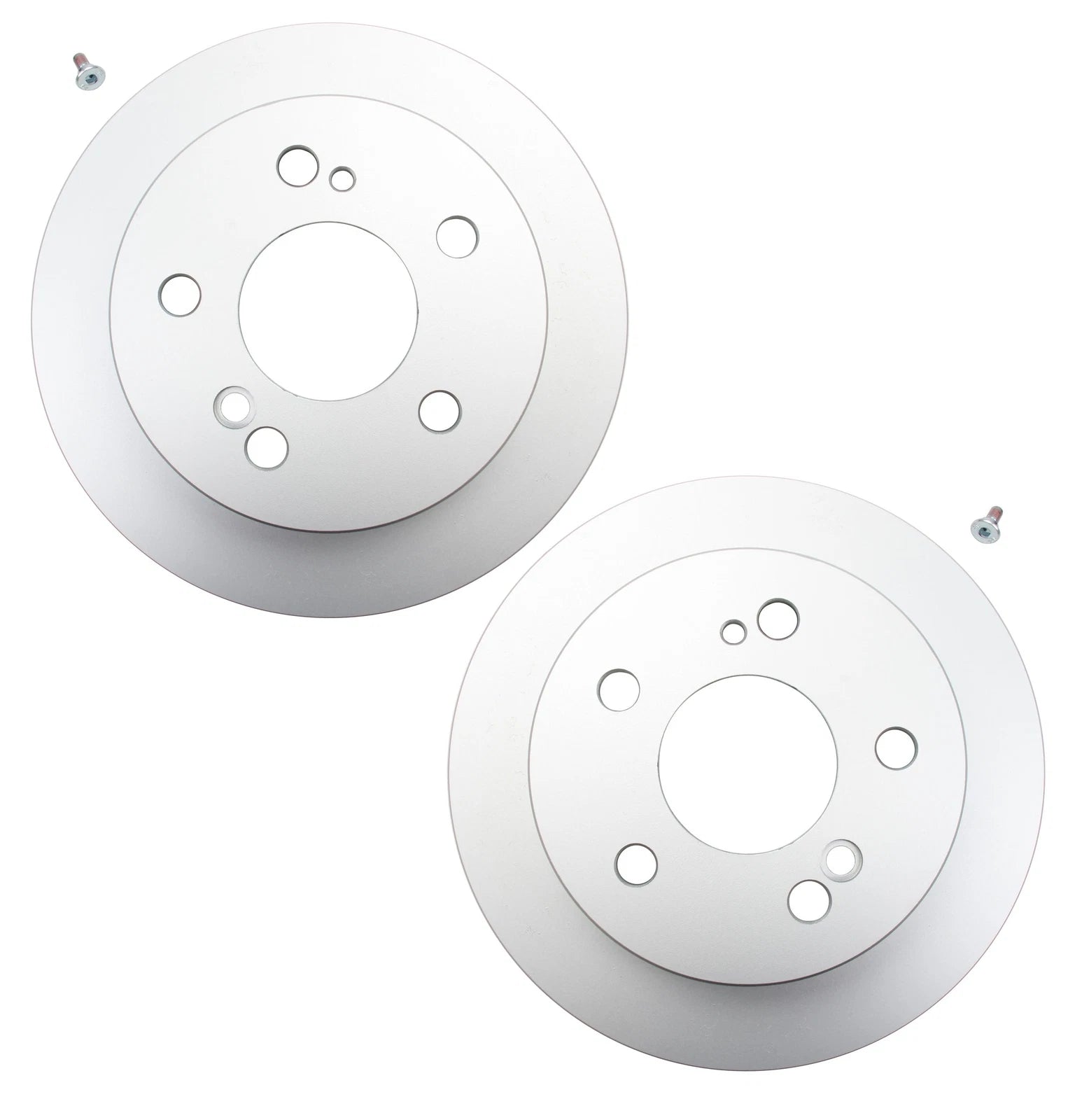 Set of 2 Rear Hella Pagid Steel Solid Disc Brake Rotors for Mercedes W124 W201 (1985–1996)