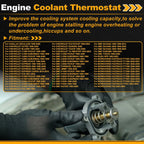 Engine Coolant Thermostat 12597583 for Cadillac Escalade (1999–2000) with Seal