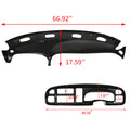 ABS dash bezel & dashboard cover overlay for Dodge Ram Pickup (1998–2002)