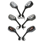 Clear/Smoke Turn Signal Rearview Mirrors for Suzuki GSXR600 GSXR750 (2006-2025)