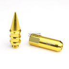 20 PCS M12X1.5 107MM Tall Gold Aluminum Spiked Cap Lug Nuts + Adapter