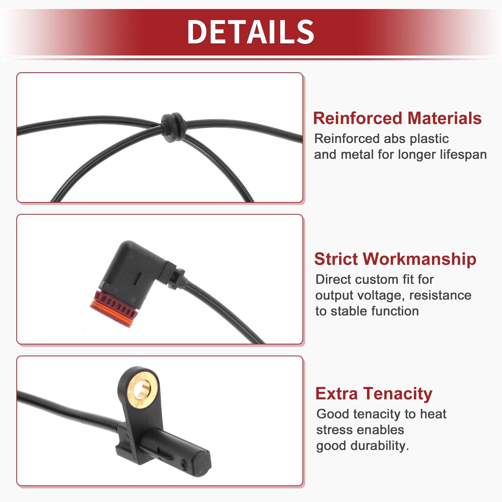 ABS Wheel Speed Sensor No. 2215400917 for Mercedes-Benz S350 (2012–2013)