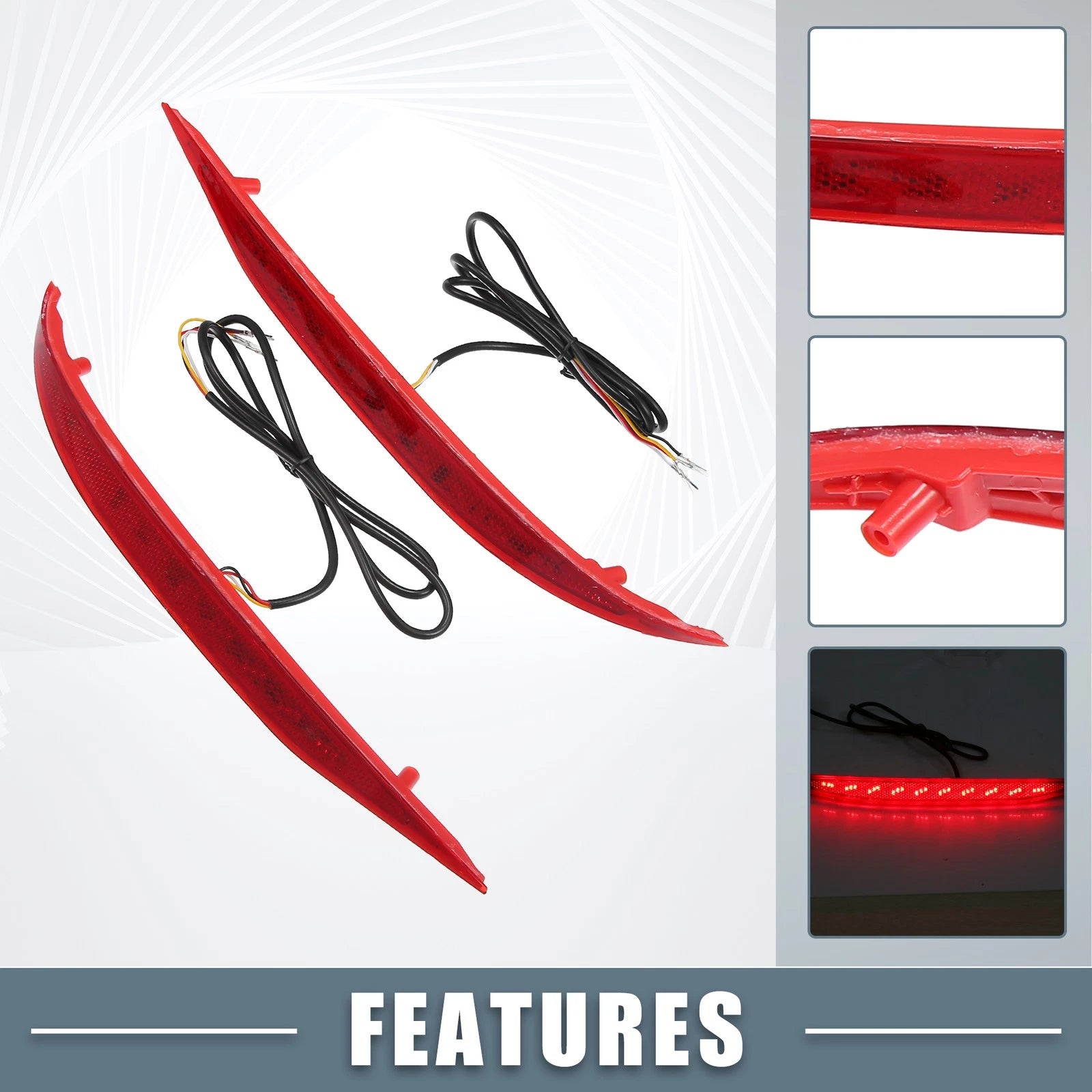 LED Rear Bumper Reflector Brake Tail Turn Signal Light for Hyundai Elantra (2021–2022)