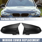 Pair of Carbon Fiber Pattern Rear View Mirror Covers for BMW F20 F22 F23 F30 (2012–2019) 745065025345