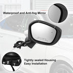 3 Pin Right Side Exterior Door Mirror Assembly Black for Honda Civic (2022–2023)