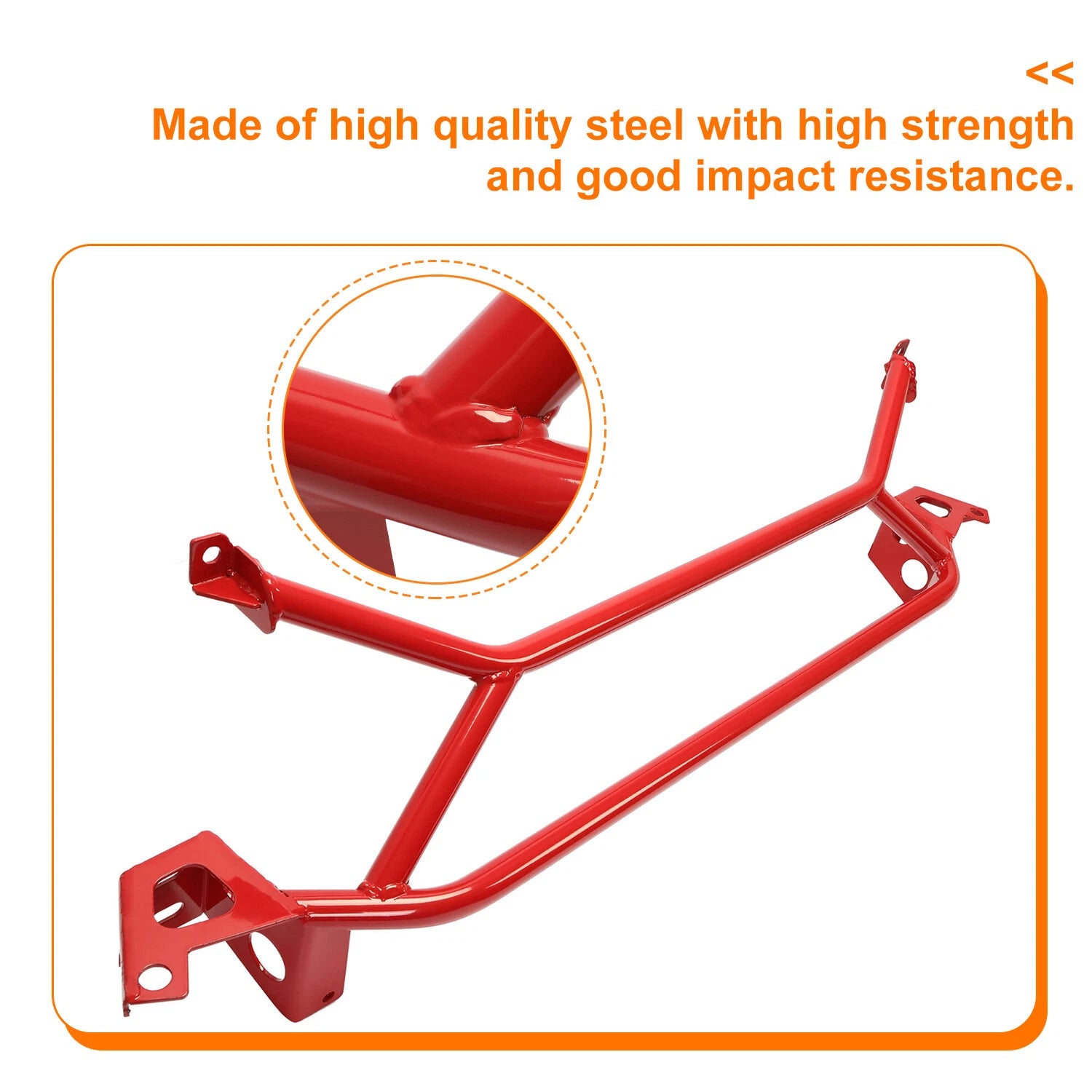 Red Front Power Brace Radiator Support for Mitsubishi Lancer EVO 7/8/9 (2003–2006)