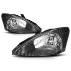 Headlights for Ford Focus (2003–2004) OE Factory Style Black Housing Clear Corner