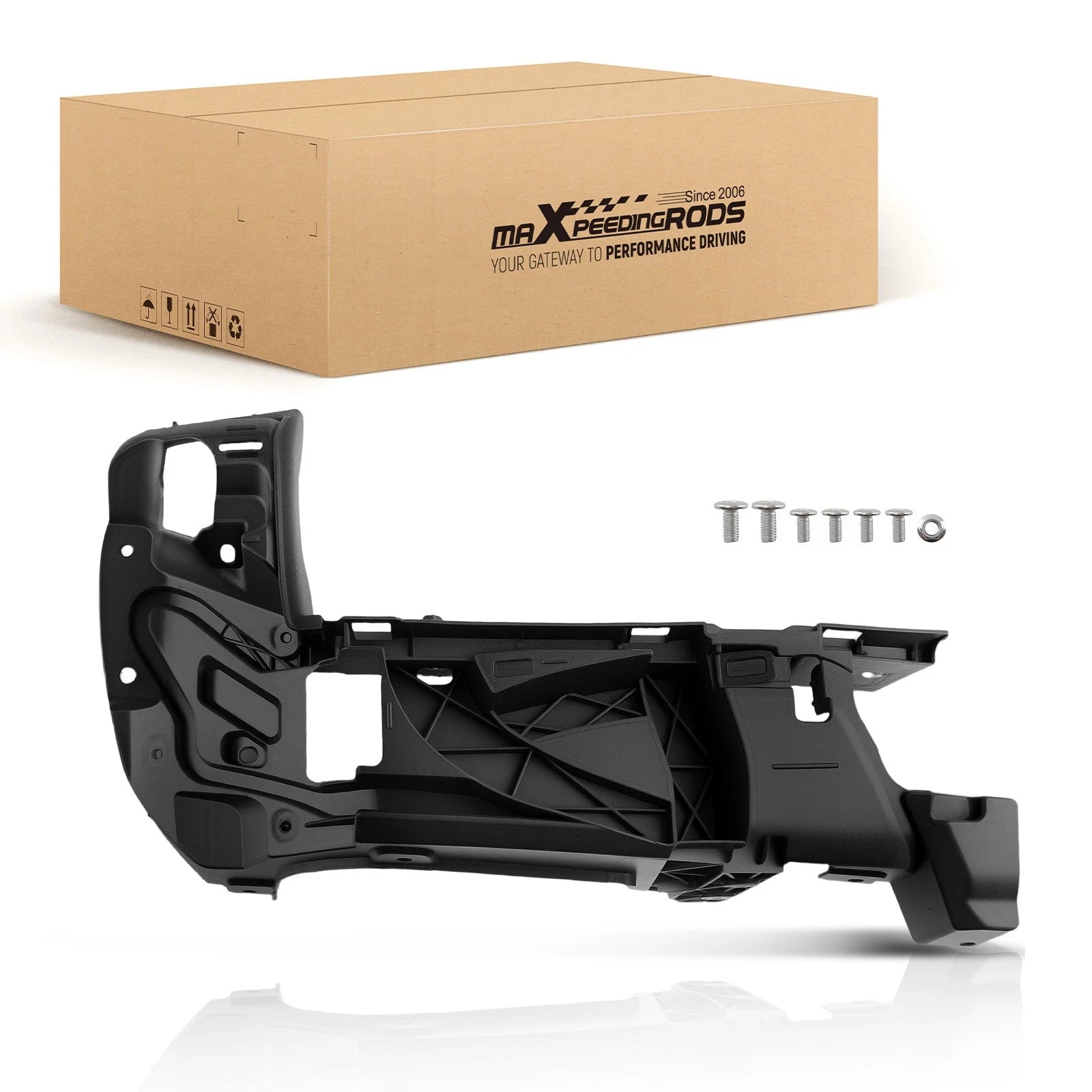 Left Rear Bumper End for Toyota Tacoma (2016–2023) Black Plastic