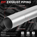 180 Degrees U-Bend Exhaust Pipe 2" OD for Universal Applications