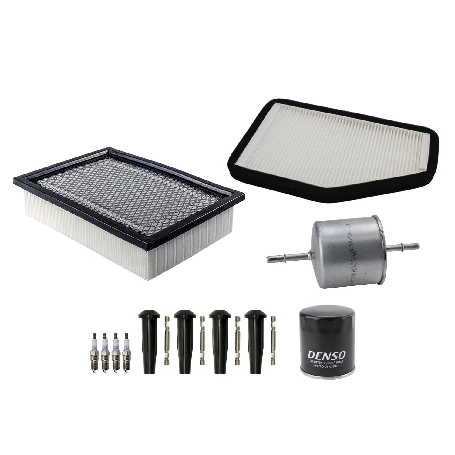 Tune Up Kit 4 Spark Plugs & Boots for Ford Escape, Mariner (2008)