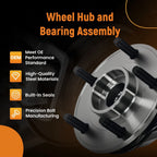 Front L&R Wheel Bearing Hub for Jeep Wrangler (2011–2017) 513369 5-Stud