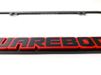 Matte Black Premium License Plate Frame with Red Outline for Chevrolet (1973–1987)