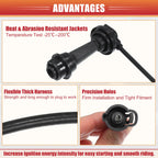 7pcs Spark Plug Wire Ignition Coil Cable No. 9091921563 for Toyota Supra (1993–1996)