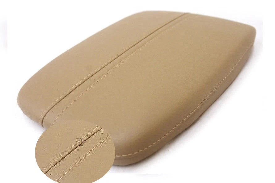 Center Console Lid Armrest Cover for Acura TLX (2015–2020) Beige Synthetic Leather