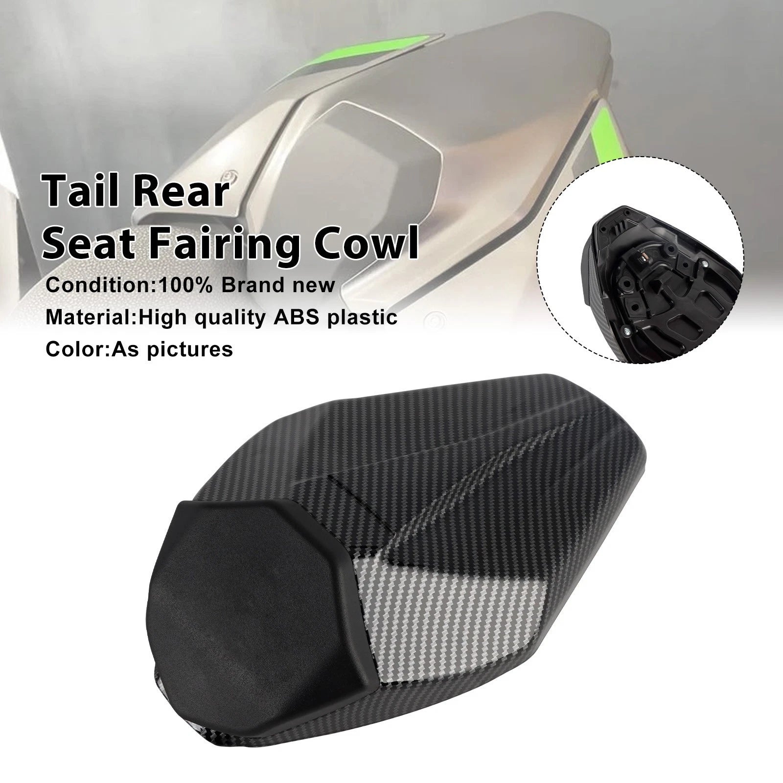 Tail Rear Seat Fairing Cowl for Kawasaki Z900 Z900SE (2025–2026) Carbon