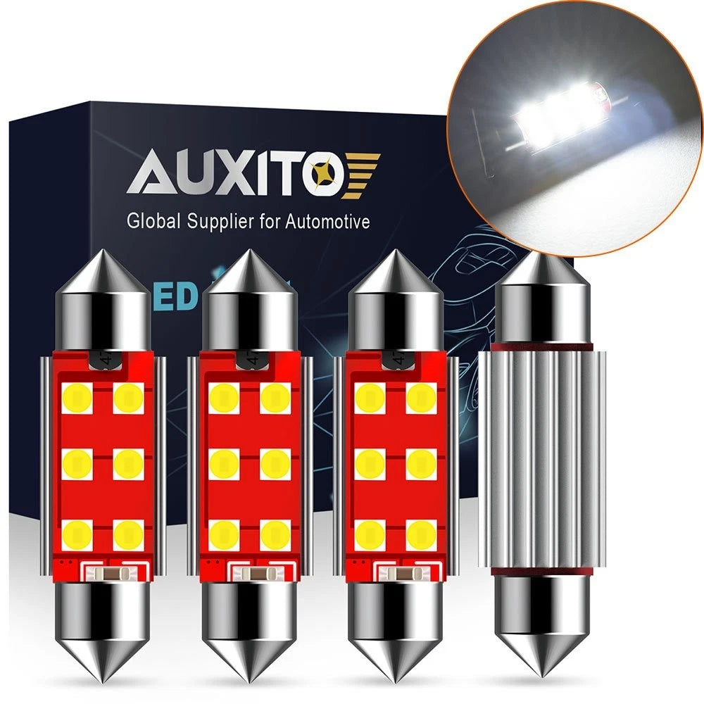 4X Auxito LED Dome Lamps for (578, 211-2, 41/42MM)