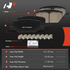 Set of 4 Front Ceramic Brake Pads for GMC Terrain, Chevy Camaro