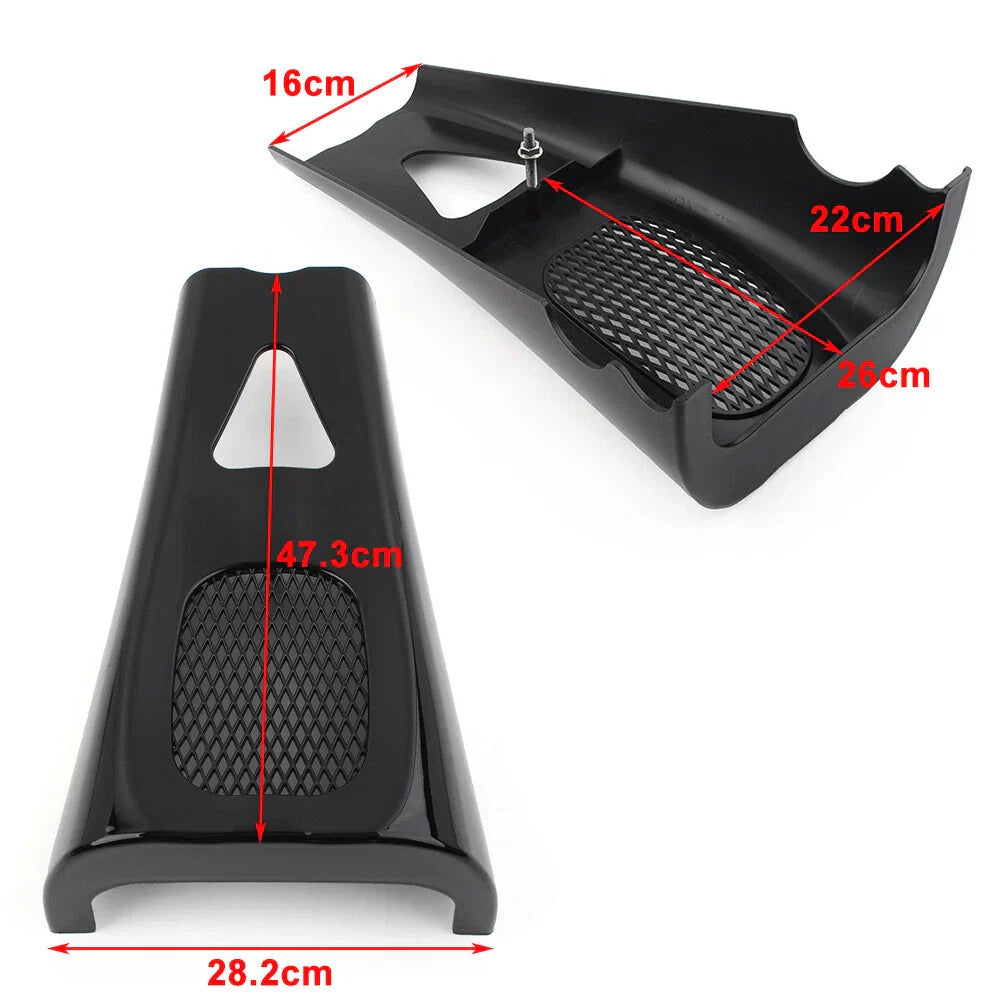 Stretched Chin Spoiler Scoop for M8 Harley Touring 2017-2023 Matte Black
