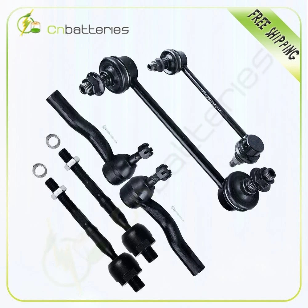 6pc Inner Outer Tie Rod Ends Sway Bar for Mercury Milan (2006–2009)