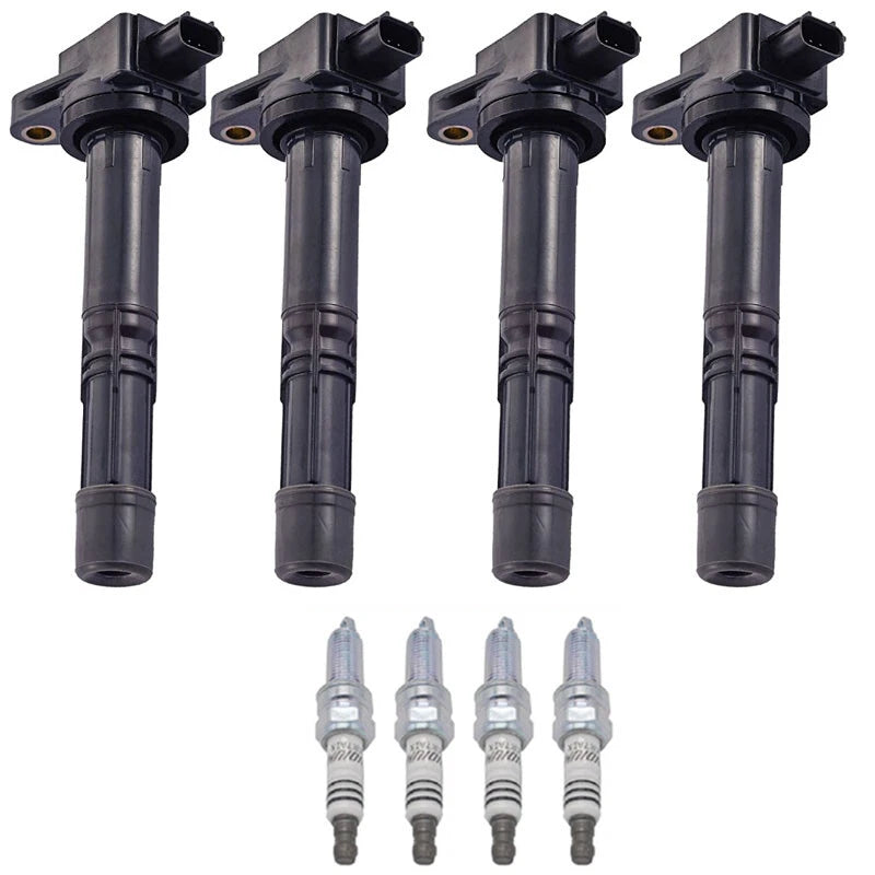 4X Ignition Coils + 4X Spark Plugs for Honda Accord (2008–2012) Civic (2012–2015) UF602