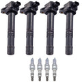 4X Ignition Coils + 4X Spark Plugs for Honda Accord (2008–2012) Civic (2012–2015) UF602