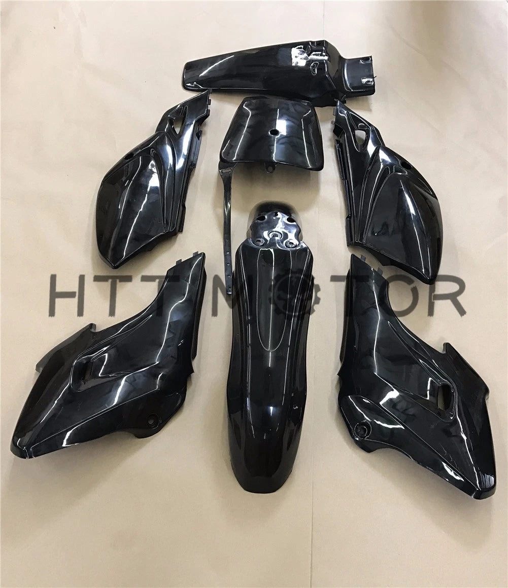 7X Black Plastic Fairing Body Cover Kits for Baja Dirt Runner 125 (2005–2023)