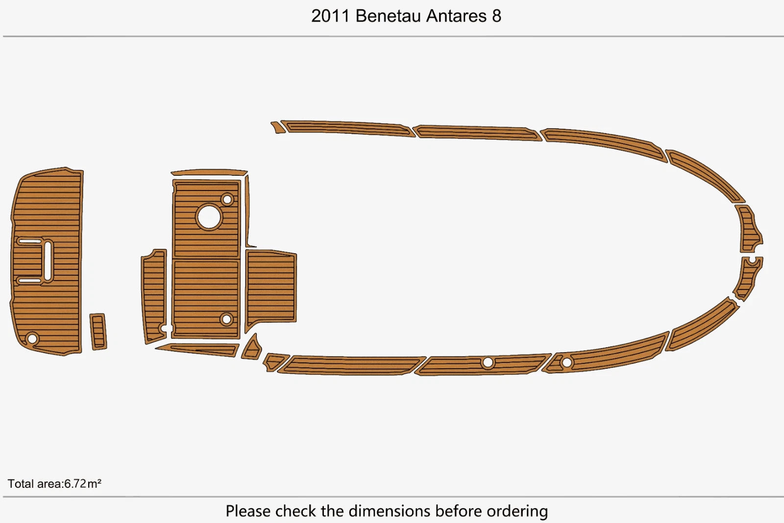 EVA Foam Faux Floor Pad for Benetau Antares 8 (2011)