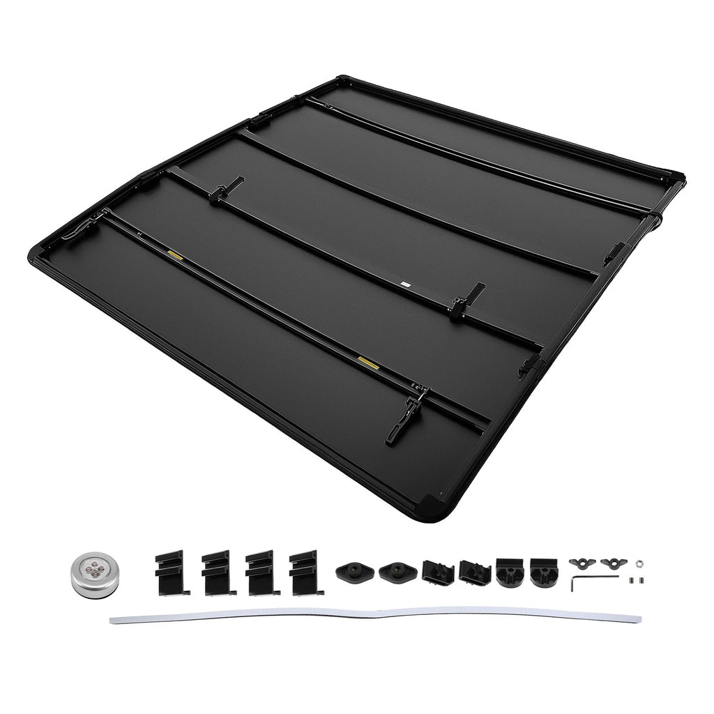 5ft Soft Tonneau Cover for Ford Ranger 19-26 Tri-Fold Dustproof With LED Lamp