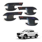 Matte Black Door Handle Cover Insert Bowl Trim for Mazda BT-50 (2021-2023)