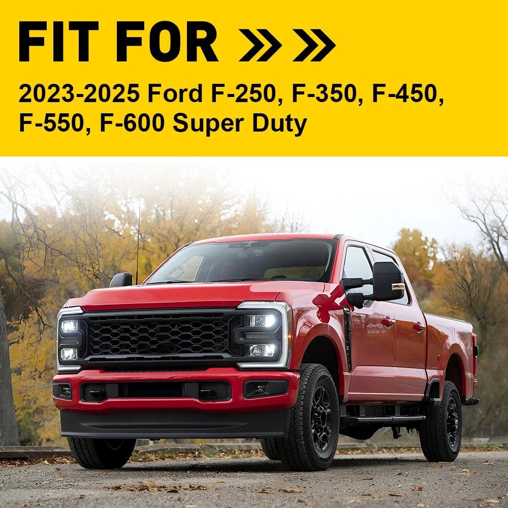 Front Bumper Tow Hook Covers Pair for Ford F-250 F-350 Super Duty (2023–2025)
