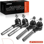 Set of 4 Inner & Outer Tie Rod Ends for Ford F-150 F-250 Expedition (1997–2023)