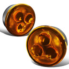 Pair of Amber Lens Front LED Turn Signal Lights for Jeep Wrangler JK (2007–2018)