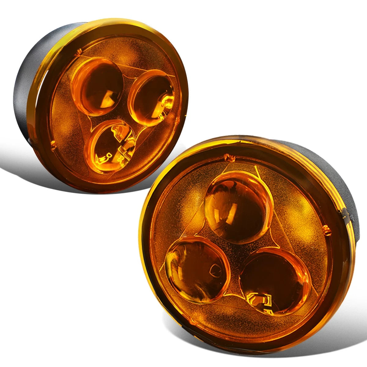 Pair of Amber Lens Front LED Turn Signal Lights for Jeep Wrangler JK (2007–2018)