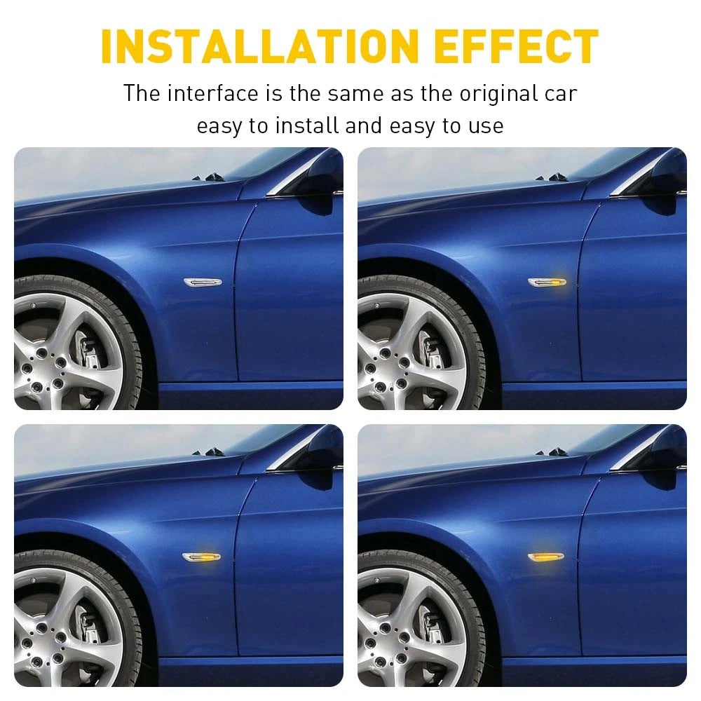 SMD LED Front Side Fender Marker Lights for BMW E90 E82 E92 E46 E83 E60 (2006-2013)
