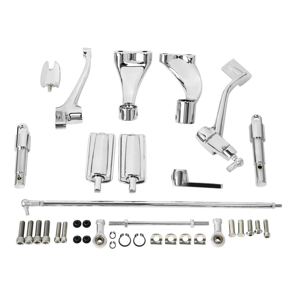 Chrome Forward Control Pegs & Linkage Levers for Harley Sportster (2004-2013)