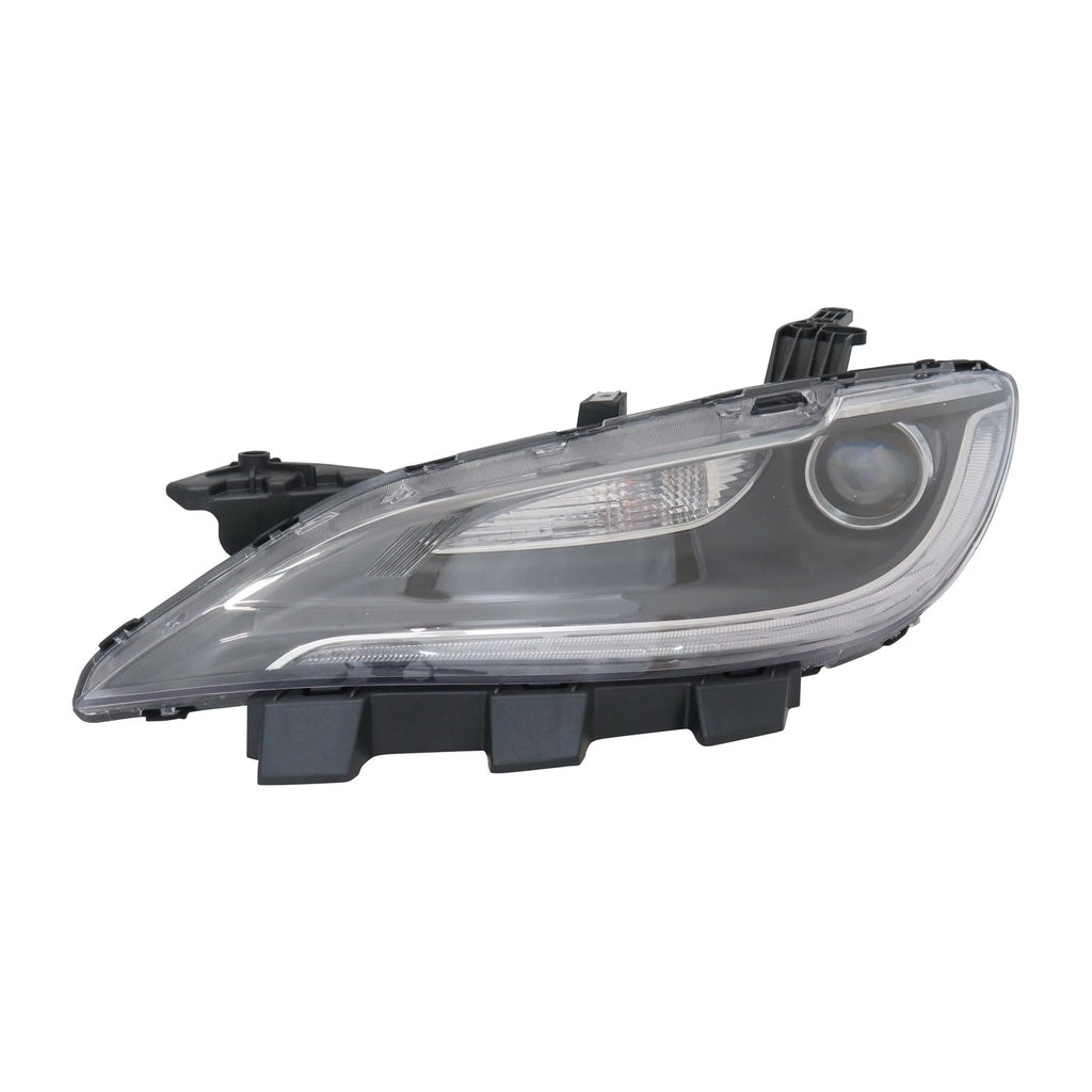 Replacement Chrome Driver Halogen Headlight Assembly w/o LED Daytime Running