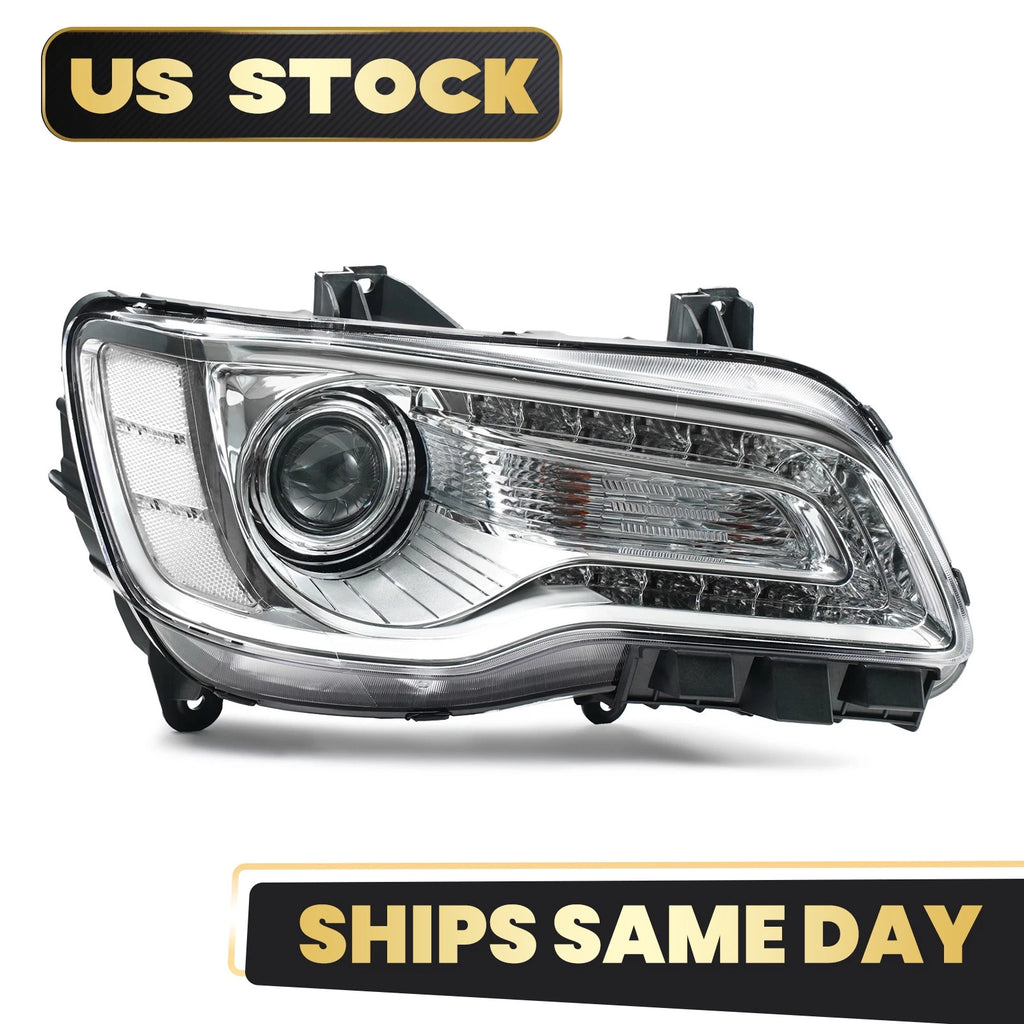 Chrome HID Headlight for Chrysler 300 (2017–2022) Right Passenger Side