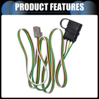 Set of 4-Pin Trailer Wiring Harness Kit for Chevrolet Equinox (2010–2017)