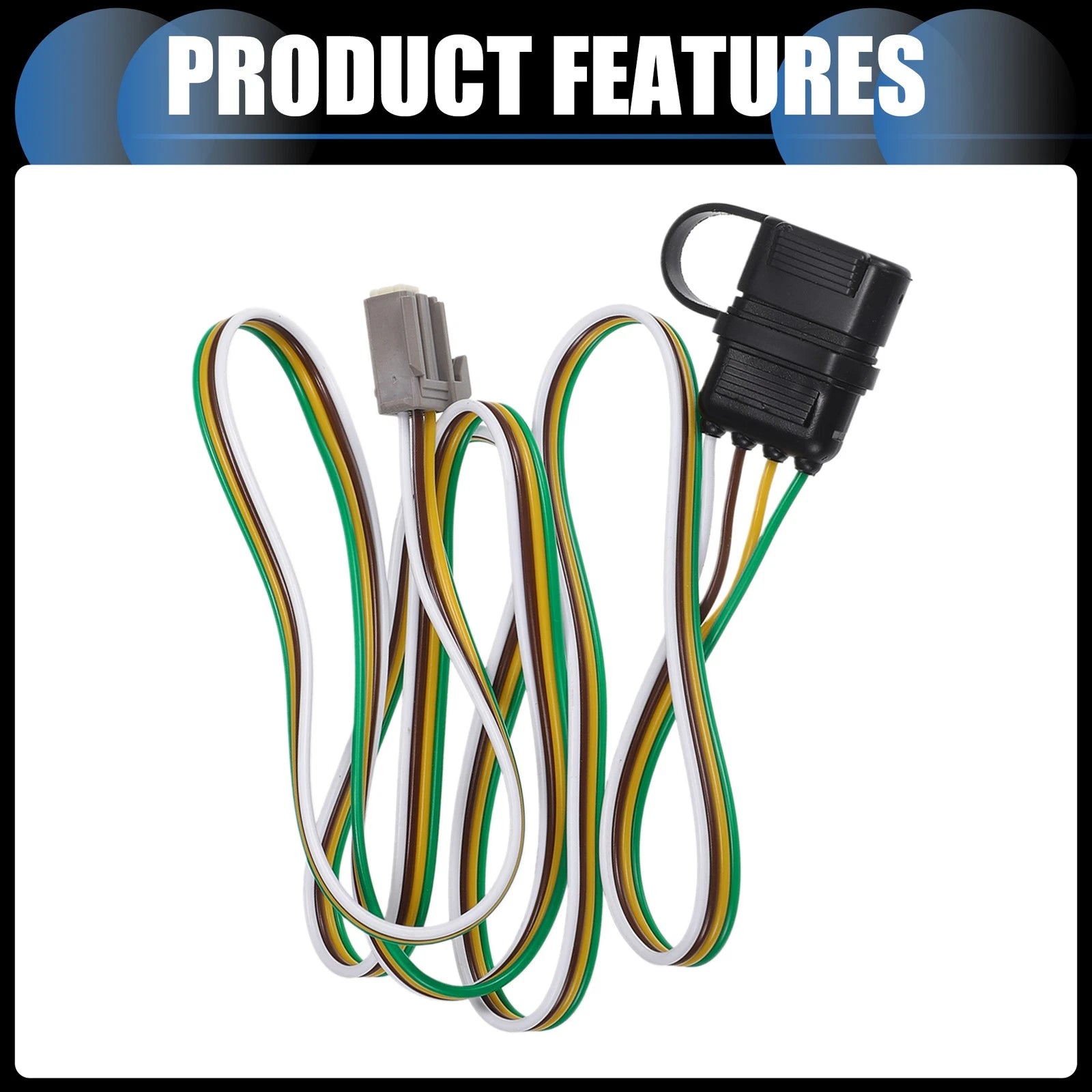 Set of 4-Pin Trailer Wiring Harness Kit for Chevrolet Equinox (2010–2017)