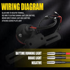 Red LED Running DRL Rear Brake Stop Tail Light for Universal Motorcycle