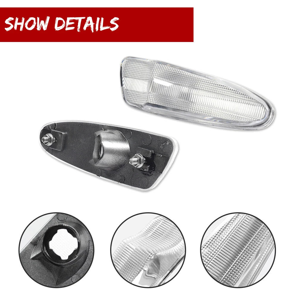 Clear Plastic Lens Front Side Marker Lights for Toyota Celica (2000–2005)