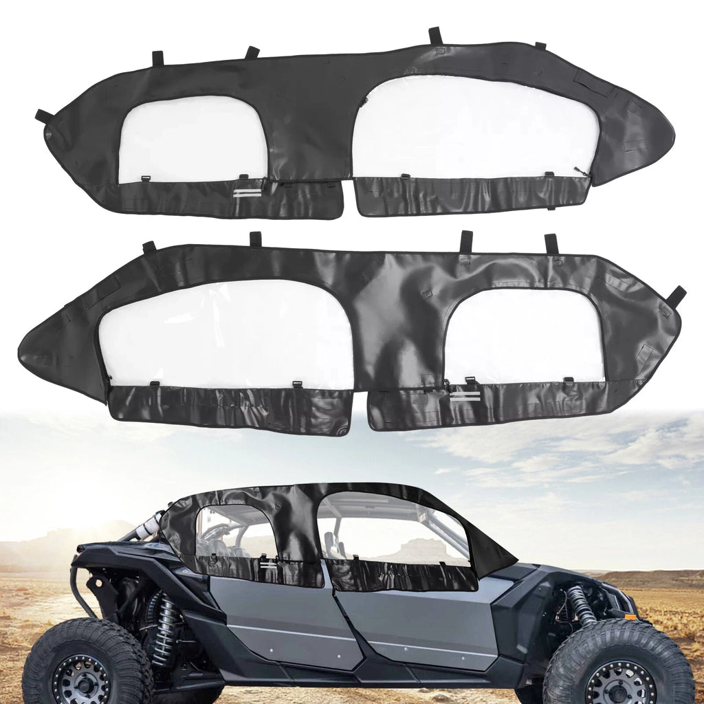Set of 2 UTV Soft Upper Door Enclosures for Can Am Maverick X3 Max Turbo (2017–2025)
