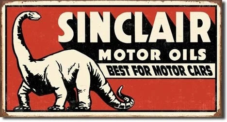 Vintage Replica Tin Metal Sign Sinclair Dino Gasoline 1269