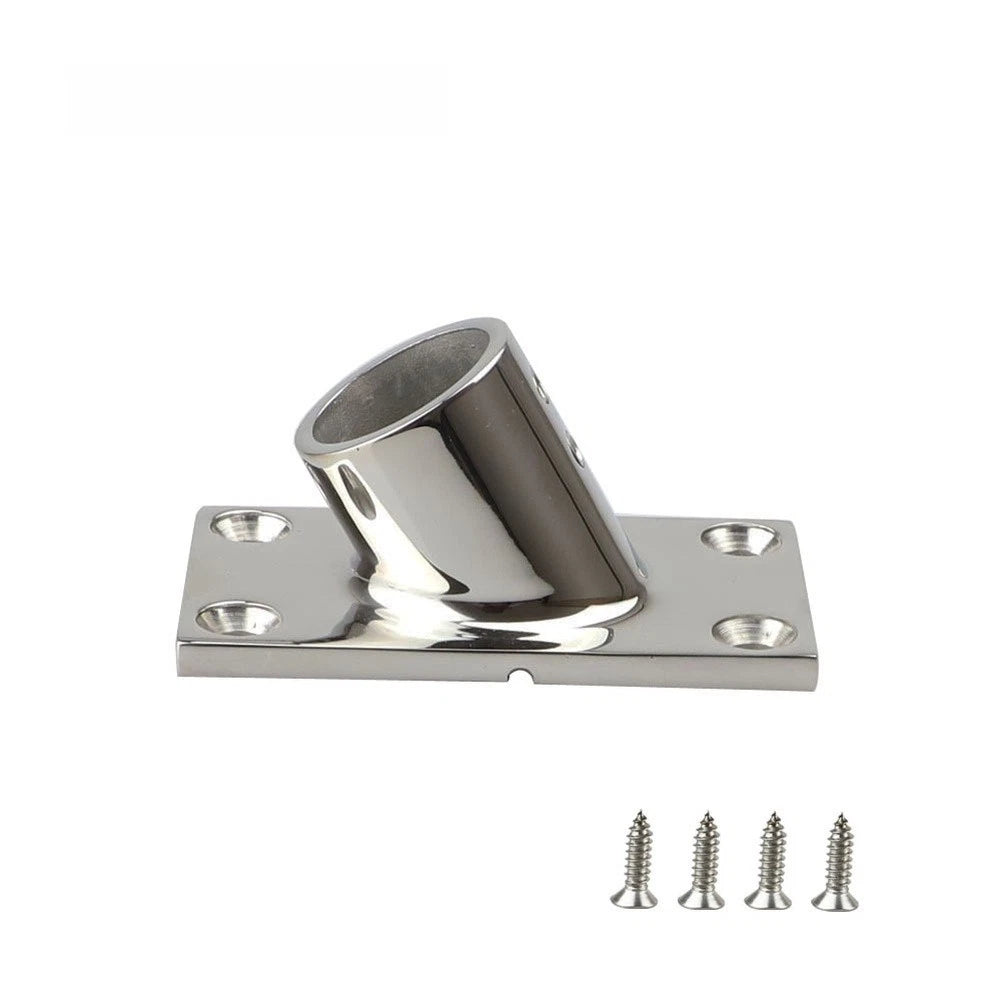 316 Stainless Steel Rectangular Base for Boat Handrails (Fits 22mm 25mm)