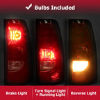 Red Brake Tail Lights for Chevy Silverado 1500 2500 3500HD (2003-2006)