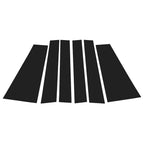 Set of 6 Door Pillar Window Trim for Toyota Sienna (2021–2023) Black